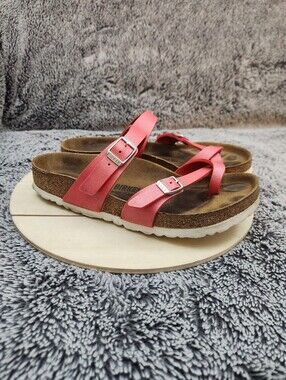 Birkenstock Mayari Icy Metallic Poppy Birko-Flor Sandals Women's Size 7